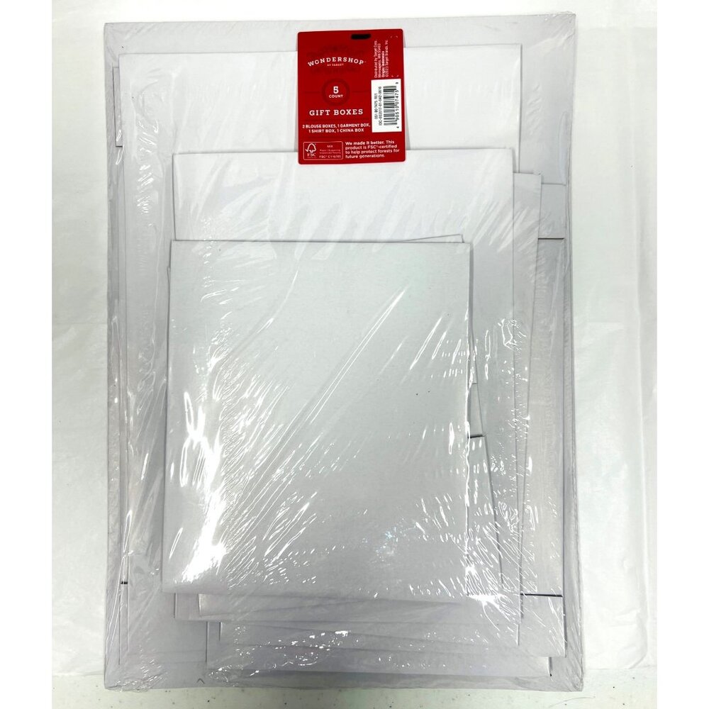 Wondershop 5 Count Gift Boxes Set - 2 Blouse 1 Garment 1 Shirt 1 China Box - Picture 2 of 2